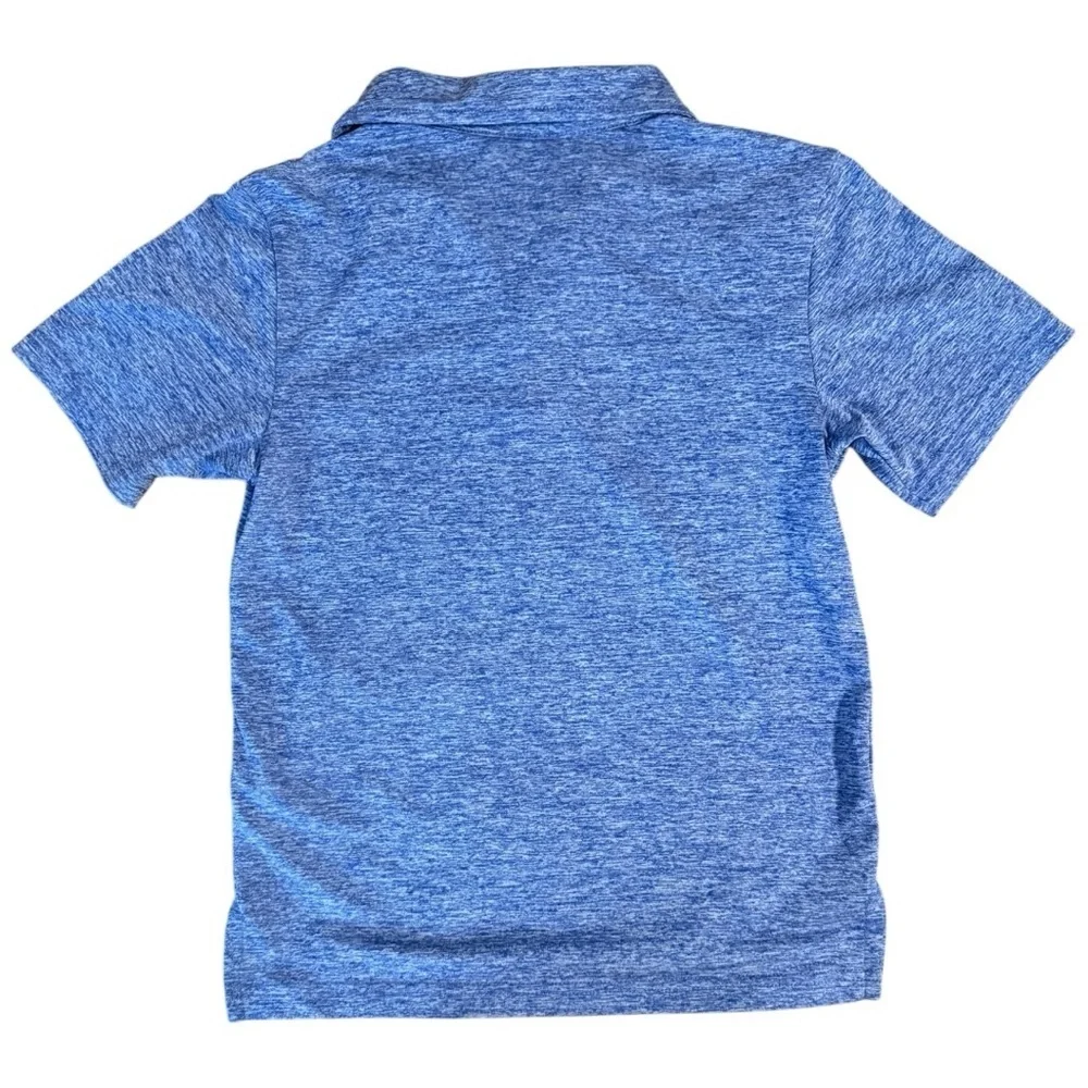 The Children’s Place Boys Blue Heathered Polo Shirt Size 5/6 Short Sleeve